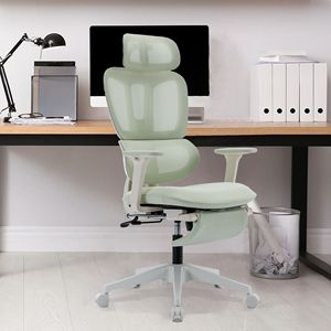 Sedia da ufficio con schienale alto in Mesh nero con ampio poggiatesta fisso 300 libbre di capacità - Product Image 2