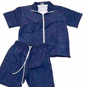 Wholesale <b>Men's</b> <b>Purple</b> Lightweight Tracksuit Set Breathable Short Sleeve Jacket Shorts Sportswear Running Training Casual Summer - Product Image 5