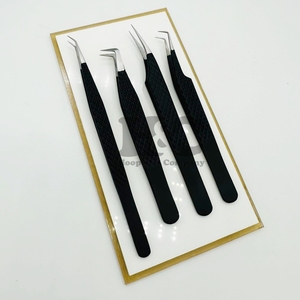 Pinzas de Alta Calidad para Pestañas, Pinzas Profesionales para Extensión de Pestañas, Acero Inoxidable, Agarre de Diamante, Punta Dentada, Visón - Product Image 5