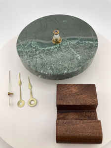 The CRAFT EXIM Luxury Natural Marble Quartz Art Deco Desk <b>Clock</b> <b>Battery</b> Operated Handcrafted Home Office Timepiece - Product Image 2