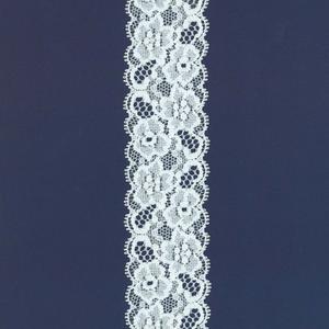 Tissu en dentelle florale rose 3,5 cm avec bordure festonnée picotée extensible et légère pour la décoration de lingerie et de vêtements - Product Image 6