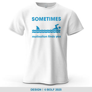 T-shirt imprimé « Motivation Finds You » pour hommes, 100% coton, surdimensionné, avec graphismes humoristiques, pour femmes, vêtements de rue - Product Image 5