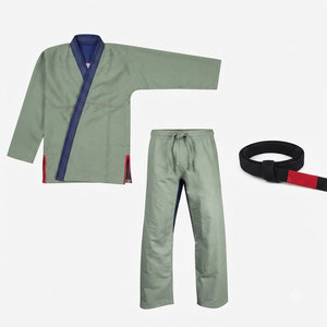 Uniforme de BJJ Avanzado, Ropa de Artes Marciales, Kimono de Jiu Jitsu Transpirable con Logotipo Frontal Lavado, Traje de Entrenamiento para Largas Sesiones de Práctica - Product Image 1