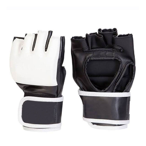 Gants de boxe MMA en cuir de haute qualité professionnels avec poignées, tailles personnalisables, faible MOQ 10 paires, prix abordable, OEM - Product Image 5