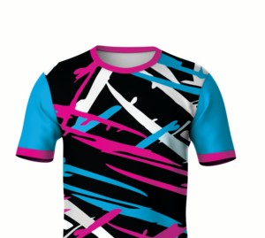 เสื้อยืดผู้ชายทรงสลิมฟิต ผ้าซับลิเมชั่น โพลีเอสเตอร์ 100% แห้งเร็ว พิมพ์ลาย ขายส่ง - Product Image 4