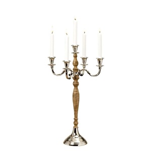Luxury Gift <b>Candelabra</b> <b>Gold</b> Brass <b>Candelabra</b> With Five Arms Durable Home Decoration Wedding Centrepiece Holder - Product Image 2