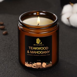 Teakwood Mahogany Scented <b>Candle</b> Wholesale | Luxury Home Fragrance <b>Bulk</b> - Product Image 5