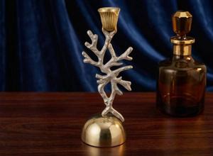 luxury Silver Metal Branch Taper <b>Candle</b> holder for <b>wedding</b> Centerpiece Home Decore - Product Image 2