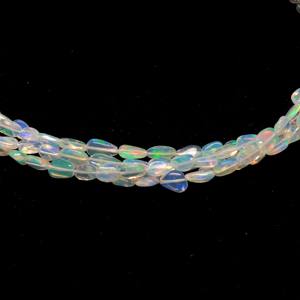 4mm 6mm 8mm pierre d'opale éthiopienne blanche naturelle pépites lisses brin de perles de pierres précieuses au prix d'usine en gros en ligne - Product Image 3