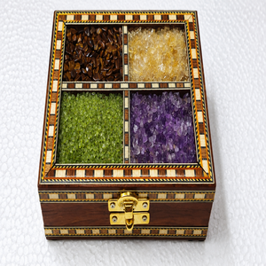 Elegant Premium Look High Quality Shree Handicraft WB-01 Roose Wooden Multi Gemstone Personalized Durable Designer Jewellery <b>Box</b> - Product Image 1