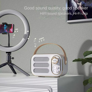 Nuevo Altavoz Inalámbrico Portátil Retro de Plástico con Bajos, Mini Reproductor para el Hogar con Sonido Potente y Función de Radio Integrada - Product Image 2