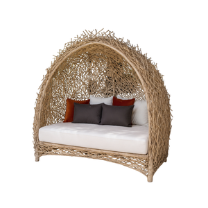 เตียงอาบแดด ARTERRA รุ่น Luxury Teak Branch พร้อมหลังคา  เก้าอี้ชายหาดกลางแจ้งระดับพรีเมียม เฟอร์นิเจอร์สำหรับรีสอร์ท สระว่ายน้ำ และลานบ้าน - Product Image 1