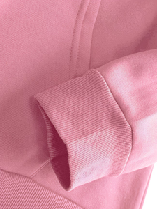 Men's Custom Logo Hoodie Pink 100% Cotton Fleece Regular Fit Breathable Casual Autumn Wear Heat Transfer Printed Front Pocket - Product Image 4