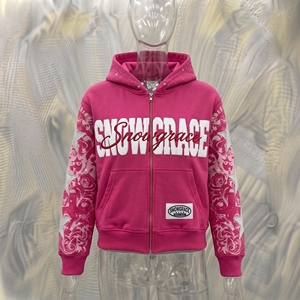 Sudadera con Capucha Snow Grace, 100% Algodón, Corte Holgado, Estampado de Letras en la Parte Delantera, Manga Larga, Estilo Casual de Invierno para Hombre - Product Image 3