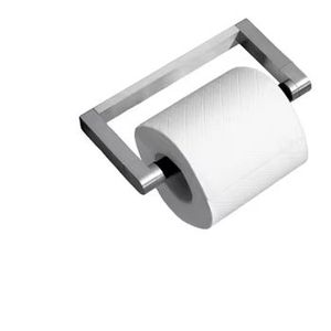 Porte-papier toilette mural en or brossé de qualité supérieure, base carrée, distributeur de rouleaux de papier géométrique, support en laiton satiné - Product Image 3