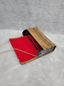 Elegant Wooden Clutch Bag <b>Cheap</b> Price Handmade Women Evening <b>Purse</b> for Party Wedding Events Wooden Clutch Bag - Product Image 5