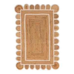 Alfombra de yute negro trenzado con diseño de caja decorativa moderna, revestimiento de suelo de diseño geométrico hecho a mano directo de fábrica ITHL - Product Image 4