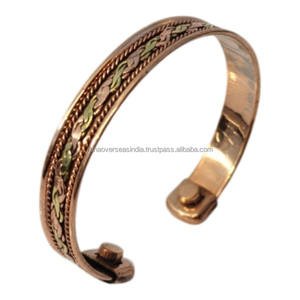 Bracelet magnétique en cuivre fait main en gros, Kada Relief pour les douleurs articulaires, l'arthrite et l'augmentation de l'énergie, design élégant unisexe - Product Image 1