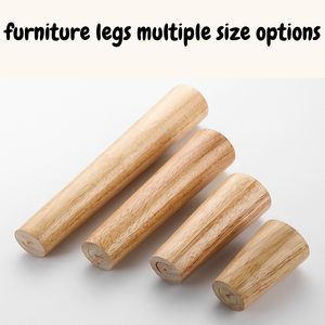 Pieds de meubles ronds modernes en bois massif robustes pour canapé, installation facile, utilisation dans le salon - Product Image 4
