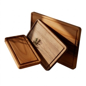 Juego de 3 tablas de cortar de madera de acacia, tablas de cortar para cocina, para carne, verduras y frutas - Product Image 1
