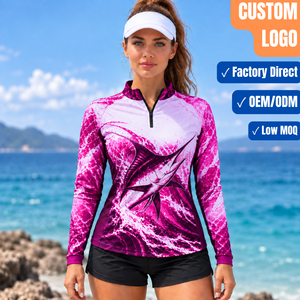 Women's Fishing <b>Dress</b> Hooded <b>Long</b> Sleeve Sun Protection Printed Performance Fishing Wear Custom OEM Private Label Sportswear - Product Image 1