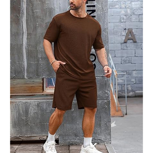 Mens T Shirt Cargo Shorts <b>Set</b> Manufacturer 2 Piece Cotton Summer Outfit OEM Custom Logo Wholesale Bulk - Product Image 3