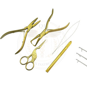 Kit d'outils pour extensions de cheveux : Pince de pose et de retrait de micro-anneaux, et ciseaux de coupe - Product Image 3