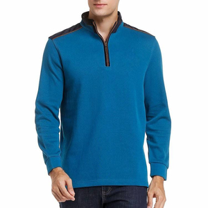 Mens Quarter Zip Sweatshirt Casual Long Sleeve Pullover Sports Training <b>Top</b> Gym Fitness Streetwear for Men Winter Wear - Product Image 3