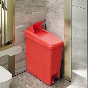 KC Green GR-766 Sanitary Waste Disposal <b>Bin</b> Foot Pedal Pressing Type Rectangular PP 21L Capacity <b>Lid</b> - Product Image 6