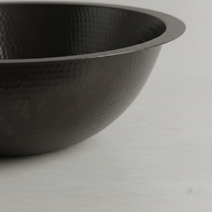 Hammered Vessel Sink Solid Copper Basin Matte Black Finish Handmade Copper <b>Bathroom</b> Wash Basin Luxury Modern <b>Rustic</b> <b>Vanity</b> Sink - Product Image 6