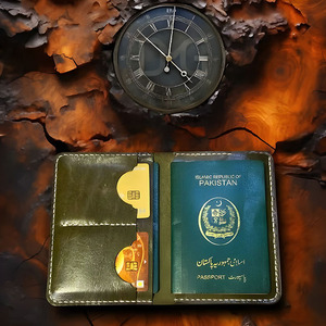Premium Leather <b>Passport</b> <b>Cover</b> Handmade <b>Cover</b> With Handstitching Featuring Spacious Card Slots Travel Document Compartment - Product Image 4