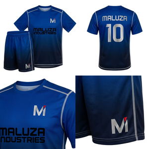 Ensemble de maillots de football personnalisés en polyester 100 % imprimé par transfert thermique, avec logo d'équipe, protection UV durable, vente en gros - Product Image 6
