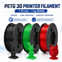 Filament d'imprimante 3D PETG 1,75 mm 1 kg, couleur unique, résistant, faible déformation, compatible avec les imprimantes FDM Bambu Lab et Creality