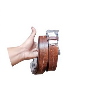 Ceintures en cuir de vache pour hommes, couleur personnalisée, boucle carrée en acier, accessoires de luxe formels, cadeaux en gros, classique, imperméable - Product Image 5