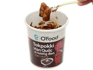 Venta al por mayor O'Food Jiajang Tokpokki Instantáneo 105g - Taza de Pastel de Arroz Coreano Ahumado y Sabroso - Listo para comer, Comida Rápida, Snack, Venta al por mayor - Product Image 2