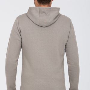 Sudadera con capucha de invierno para hombre 2024, talla grande, con cremallera, de color liso, forro polar, 100% algodón, puños y dobladillo acanalados, cordón ajustable, tallas grandes, hecha a medida, varios colores - Product Image 1