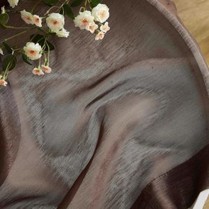 Set di 2 Pannelli per Finestra in Voile Semi-Trasparente 137 cm L x 213 cm L, Tende con Occhielli Marrone Cioccolato per Camera da Letto e Soggiorno - Product Image 5