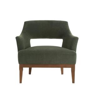 Sillón Moderno Tapizado con Patas de Madera Maciza, Mueble de Salón, Silla de Ocio de Tela, para Dormitorio de Hotel, de Alta Gama - Product Image 1