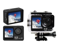 Caméra d'action double écran D2C en gros pour moto et sports, enregistrement vidéo 1080P 4K, Wi-Fi, étanche 30M, avec boîtier MicroSD