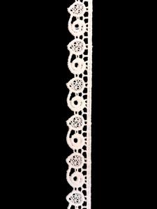 Saree Dupatta blanc en dentelle, motif géométrique, bordure en polyester, respirant, séchage rapide, écologique, très demandé - Product Image 4