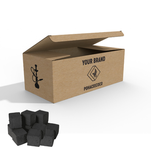 Charbon à chicha de qualité supérieure d'Indonésie, fabrication OEM, étiquette privée, 100% charbon de coque de noix de coco naturel, briquettes à faible teneur en cendres - Product Image 1