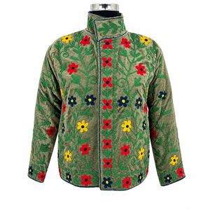 Chaquetas bordadas a mano estilo Suzani con vibrante bordado étnico, estilo bohemio y artesanía artística. - Product Image 1
