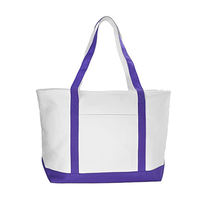 Sac fourre-tout en toile de coton nautique respirant et résistant pour femme BAGNEX, motif géométrique, grande capacité, réutilisable pour le shopping