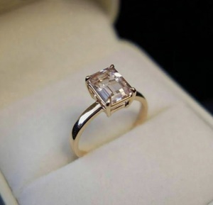 Anillo de Compromiso Vintage con Morganita Ovalada, Plata de Ley, Gema Rosa, para Regalo de Boda - Product Image 3