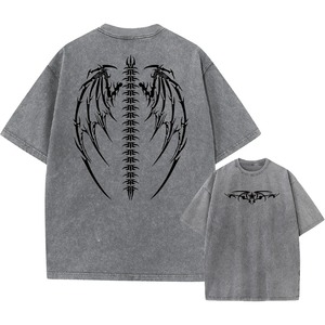 เสื้อยืดแขนสั้นผู้ชายทรงโอเวอร์ไซส์ ลายมัดย้อม คอกลม ผ้าถักเนื้อฝ้ายลำลอง ทรงปกติ ระบายอากาศได้ดี ผ้าเจอร์ซีย์ น้ำหนัก 220 กรัม พิมพ์ลายดิจิตอล - Product Image 3