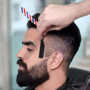 Rasoir droit pliable classique pour hommes, pour la sculpture de la barbe, rasoir de barbier avec lame à verrouillage coulissant, rasage humide classique - Product Image 3