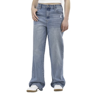 Ropa de mujer personalizada de lujo, pantalones de mezclilla de talla grande, pantalones ajustados, pantalones de mezclilla suaves rectos informales, pantalones vaqueros holgados para mujer - Product Image 5