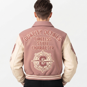 High Quality <b>Winter</b> Crop Varsity <b>Jacket</b> Women's <b>Leather</b> Sleeve Embroidery Patches Crop <b>Jackets</b> Ladies <b>Winter</b> Varsity Crop Coat - Product Image 2