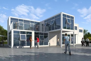 Casa Contenedor de Vidrio Prefabricada de Diseño Nuevo 2026 para Oficina de Ventas Inmobiliarias - Product Image 5
