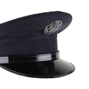 Gorra de Visera Azul Grisácea de Alta Calidad para Piloto Capitán AF con Insignia, Gorra de Visera Hecha a Mano al por Mayor - Product Image 3